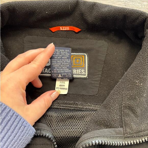 5.11 Tactical Softshell Jacket Series Chameleon Black Mens XL Full Zip Utility - Picture 9 of 10